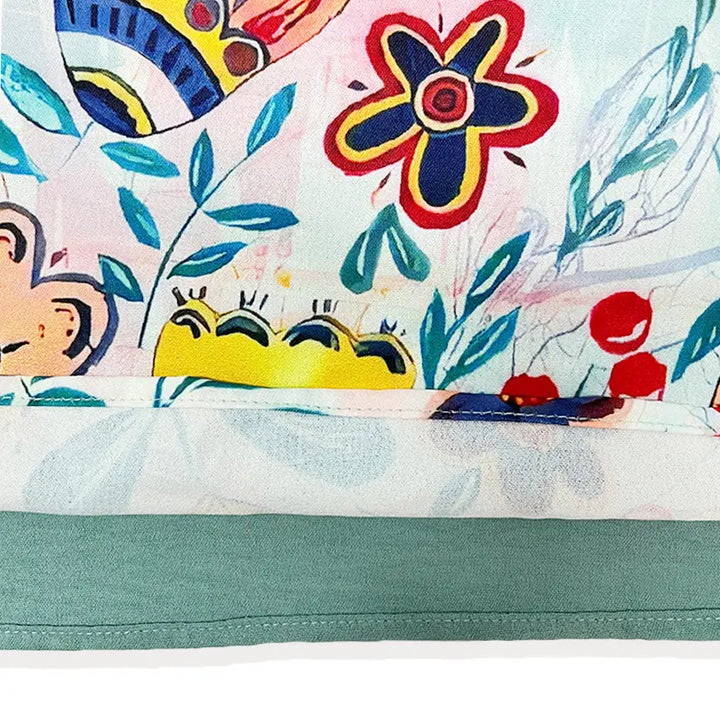 Waverley – Bluse mit Volantärmeln und Print
