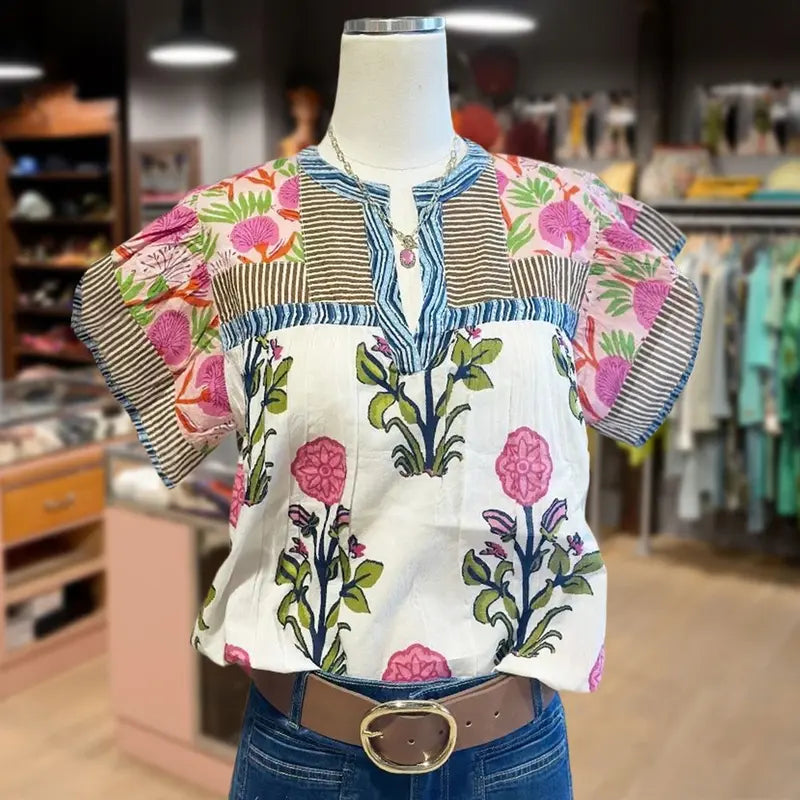 Uriella – Bestickte Boho-Bluse