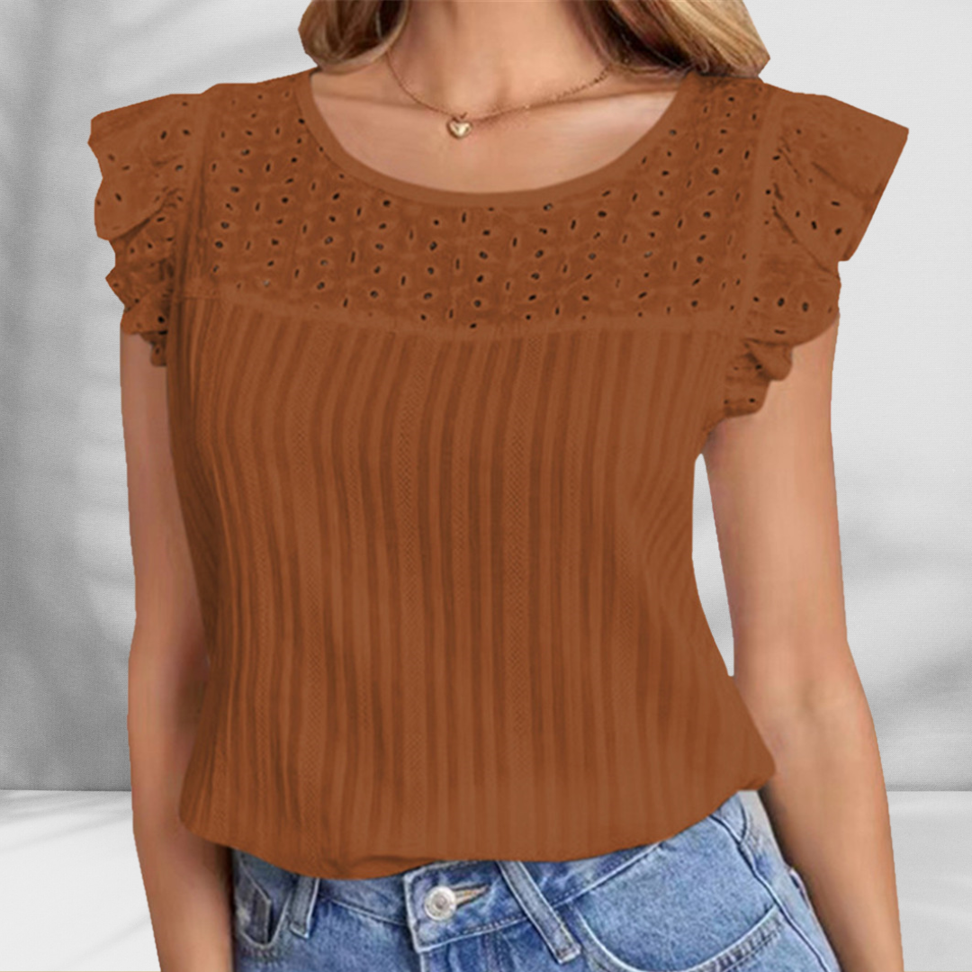 EMELY™ | Sommer-Top mit Rüschenärmeln