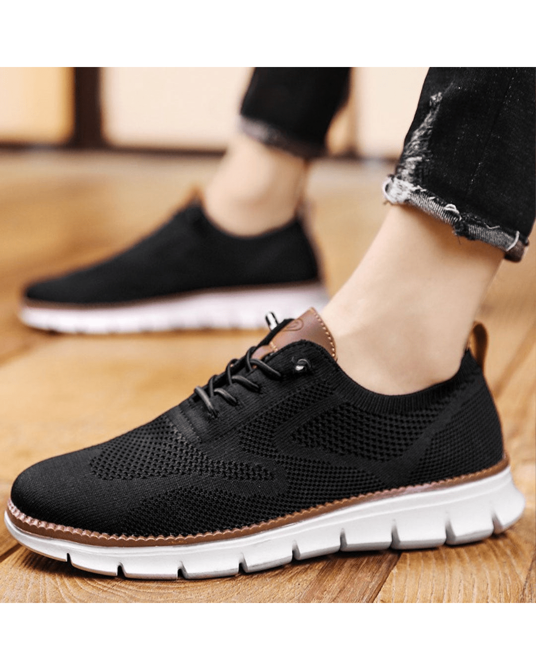 Tildo – Strick-Sneaker mit Profilsohle