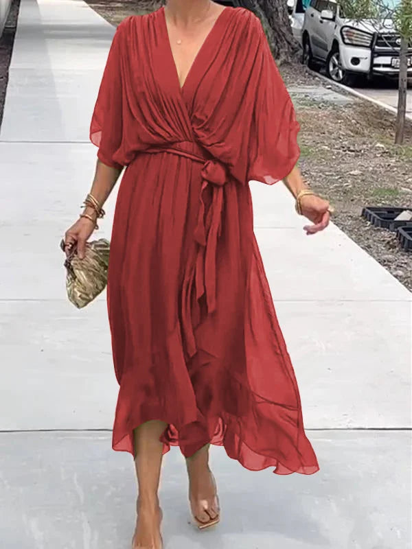 Thalia – Wickelkleid mit Bindegürtel