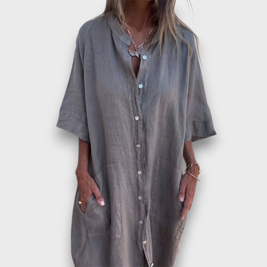 Undine – Lockeres Hemdblusenkleid mit Taschen