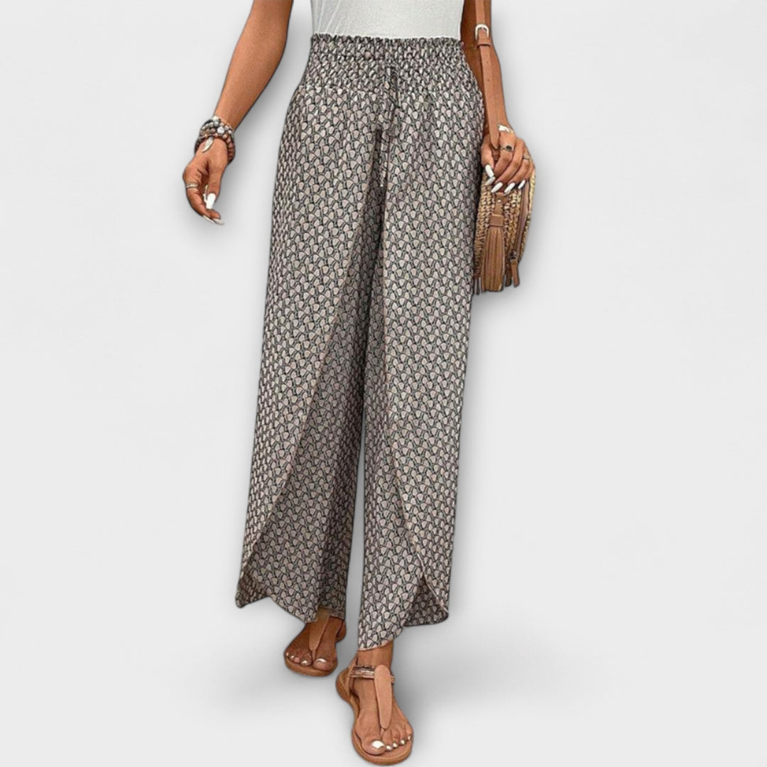 Deliane – Weit geschnittene Print-Hose
