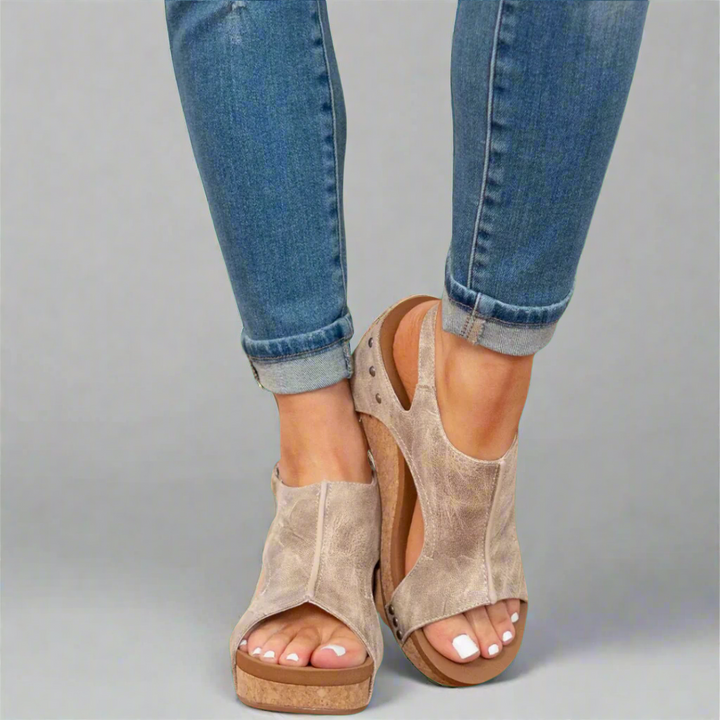 Jasmin – Bequeme Keilsandalen mit Korksohle