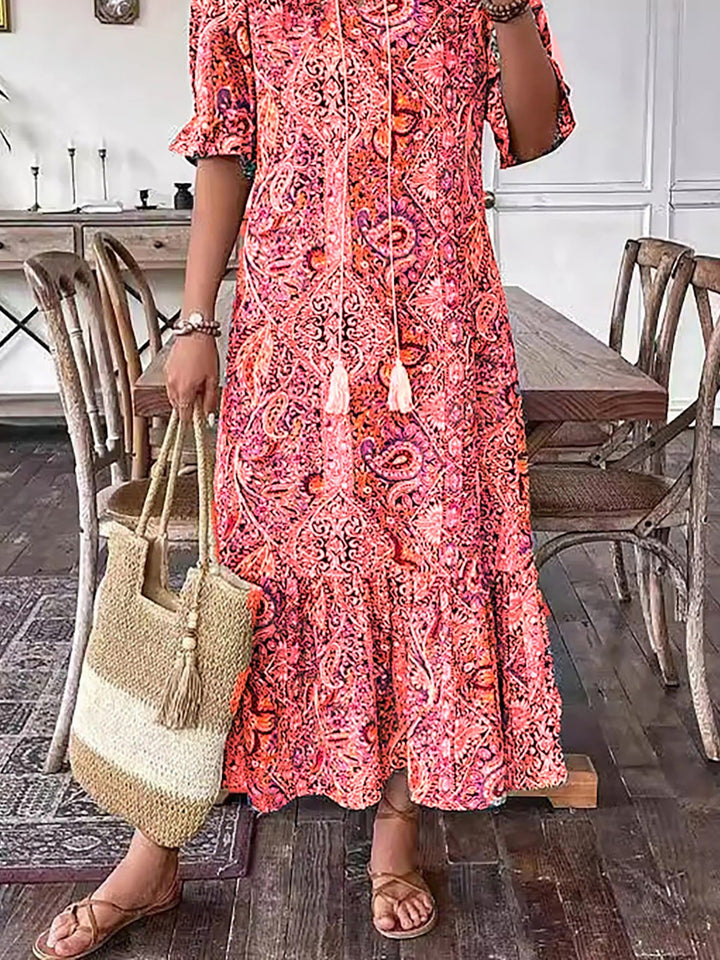 Averie – Bedrucktes Boho-Midikleid