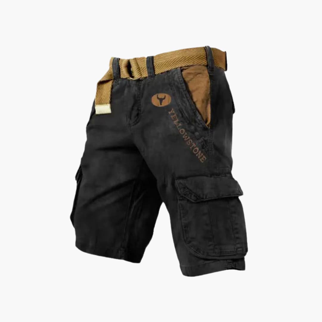 Henrik – Cargo-Shorts mit Kontrastbund und Klappentaschen