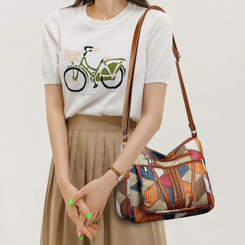 Lorinda – Patchwork Schultertasche