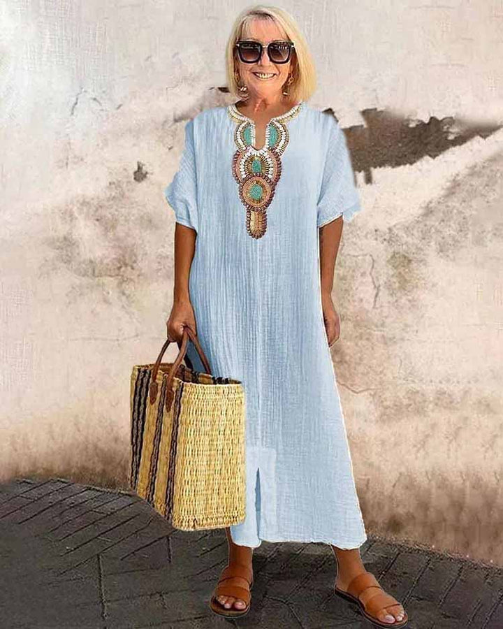 Anika – Bedrucktes Boho-Midikleid