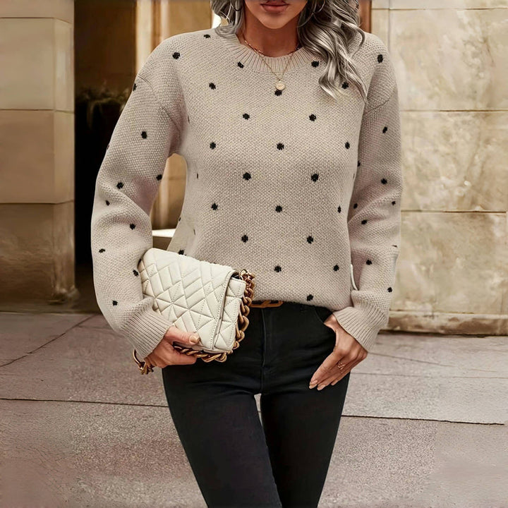 Nina – Gepunkteter Strickpullover