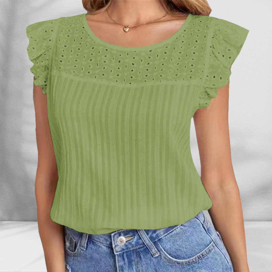 EMELY™ | Sommer-Top mit Rüschenärmeln