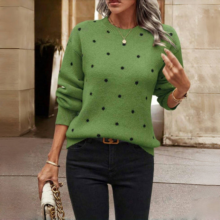 Nina – Gepunkteter Strickpullover