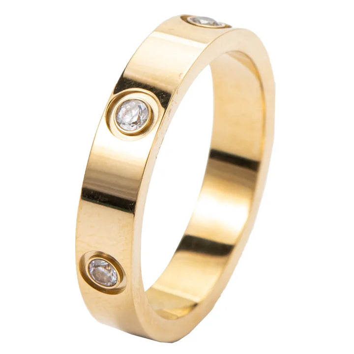 Schlanker Moderner Goldring