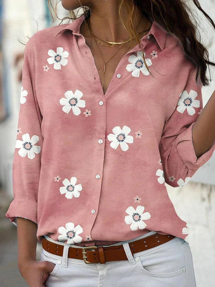 Tamina – Bluse mit Blumenprint und Knopfleiste