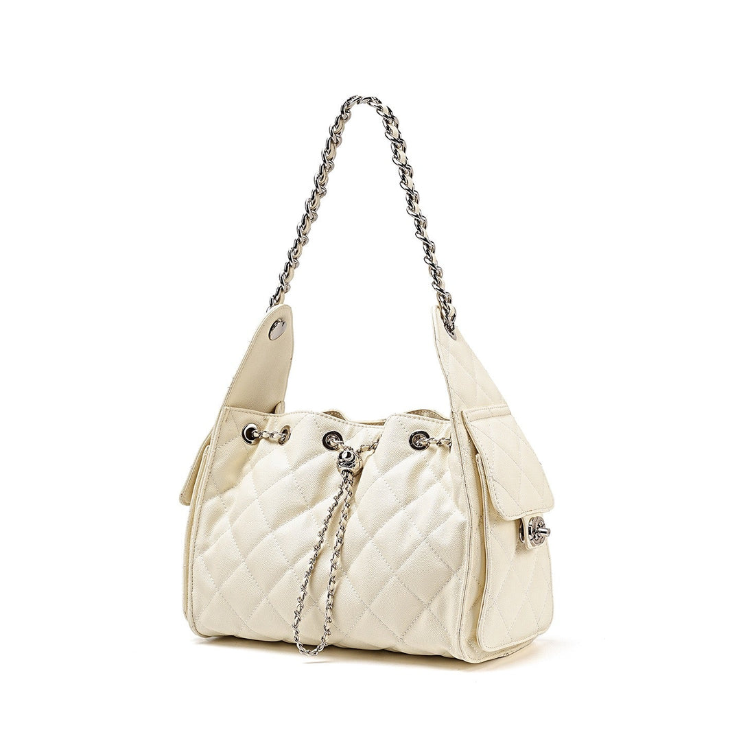 Telse – Gestepptes Kettendetail-Schultertasche