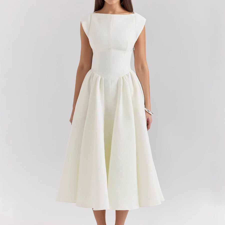 Tabea – Elegantes Midikleid mit Cap-Ärmeln
