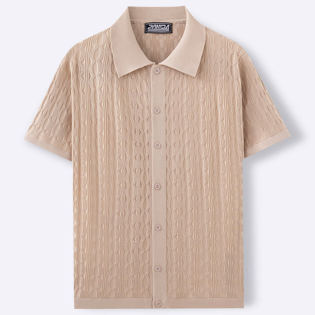 Minno – Kurzärmliges Strickhemd