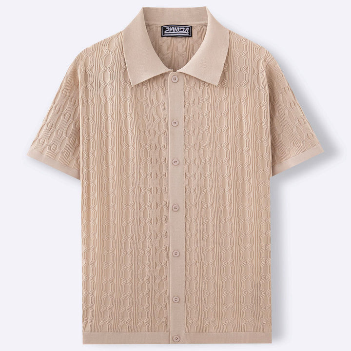 Minno – Kurzärmliges Strickhemd