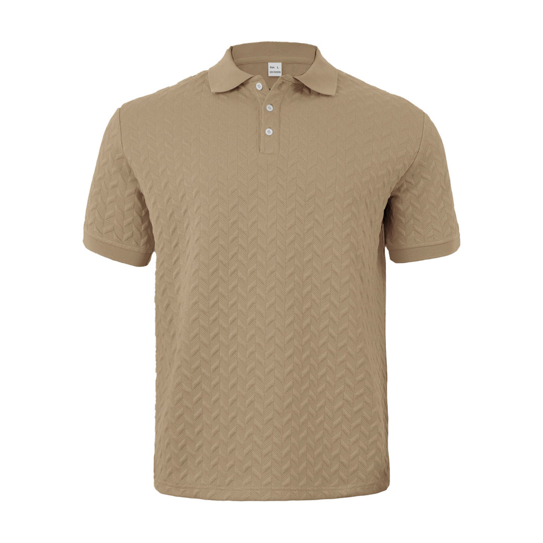 Gideon – Poloshirt mit Fischgrätstruktur