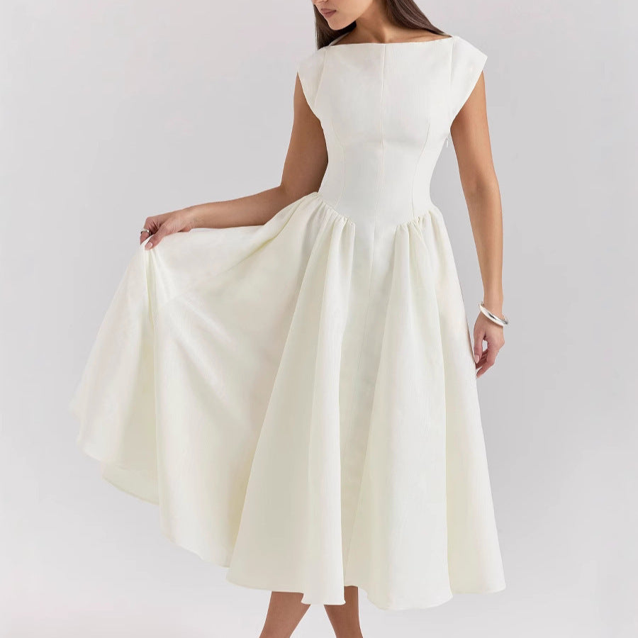 Tabea – Elegantes Midikleid mit Cap-Ärmeln