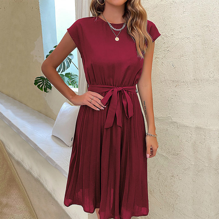 Sibilla – Faltenkleid mit Taillengürtel
