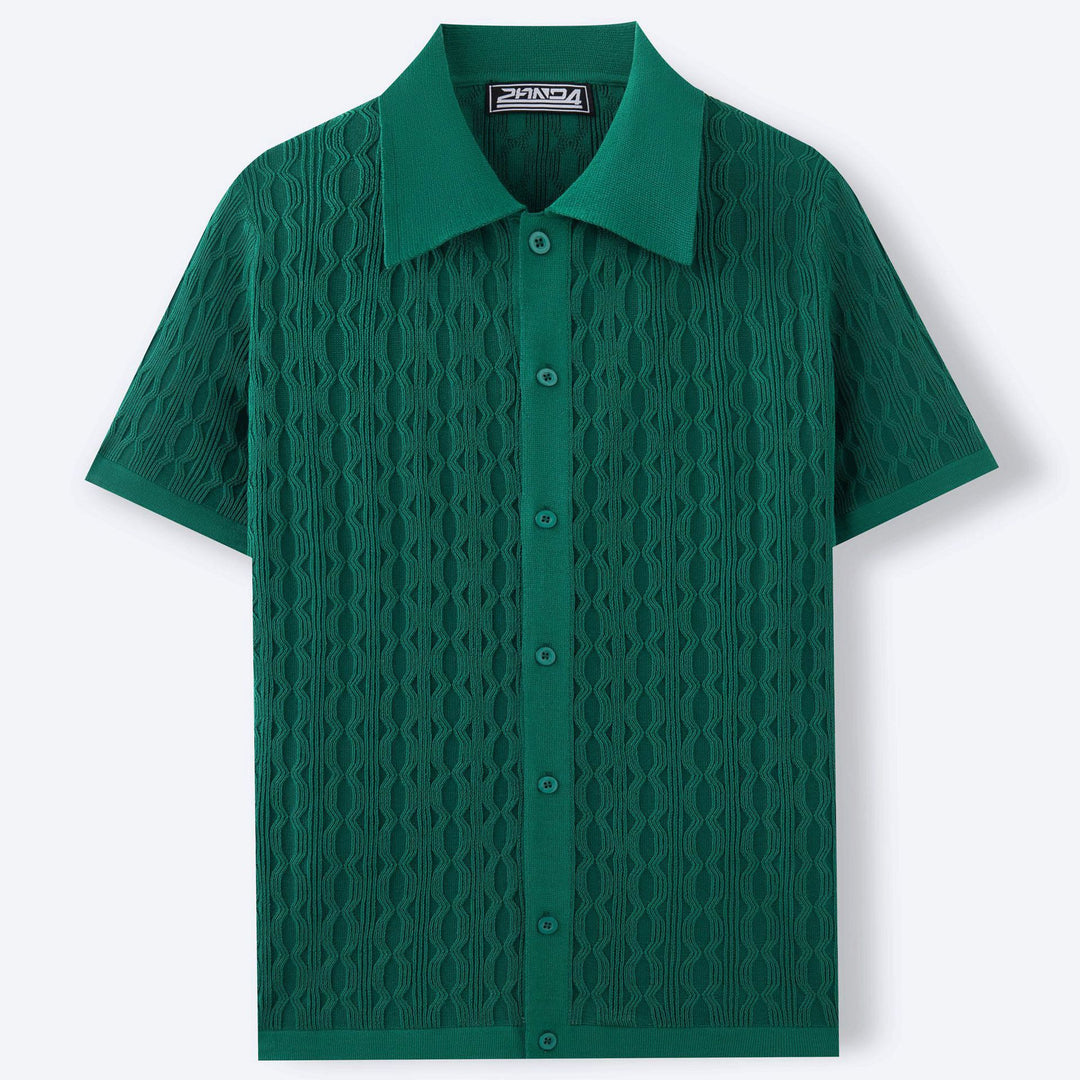 Minno – Kurzärmliges Strickhemd