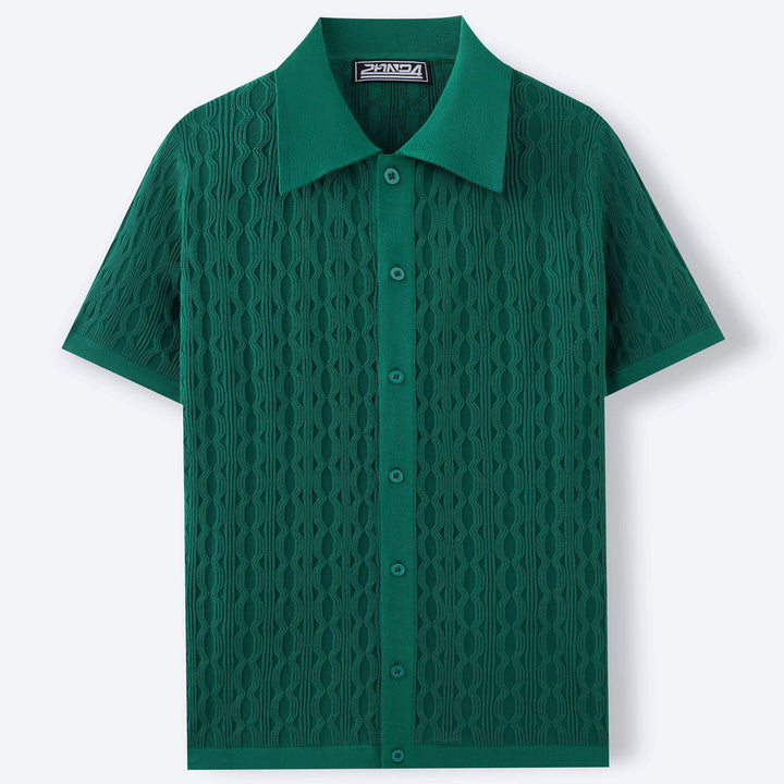 Minno – Kurzärmliges Strickhemd