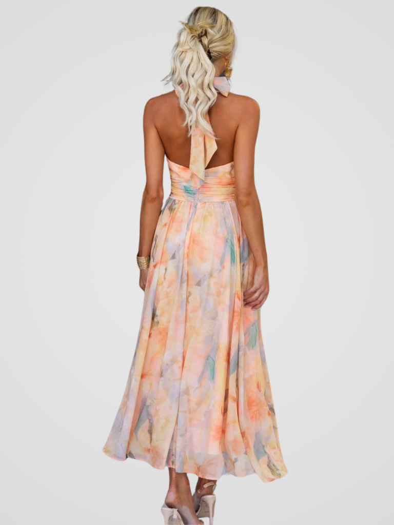 Mirella – Halsnacken-Maxikleid
