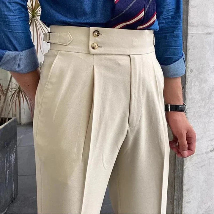 Italienische Anzughose mit Doppelknöpfen