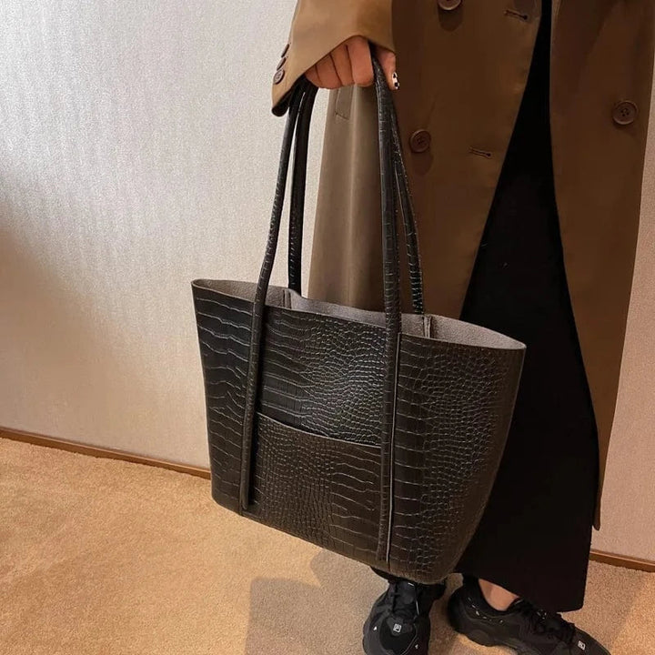 Betina – Croco Struktur Schultertasche