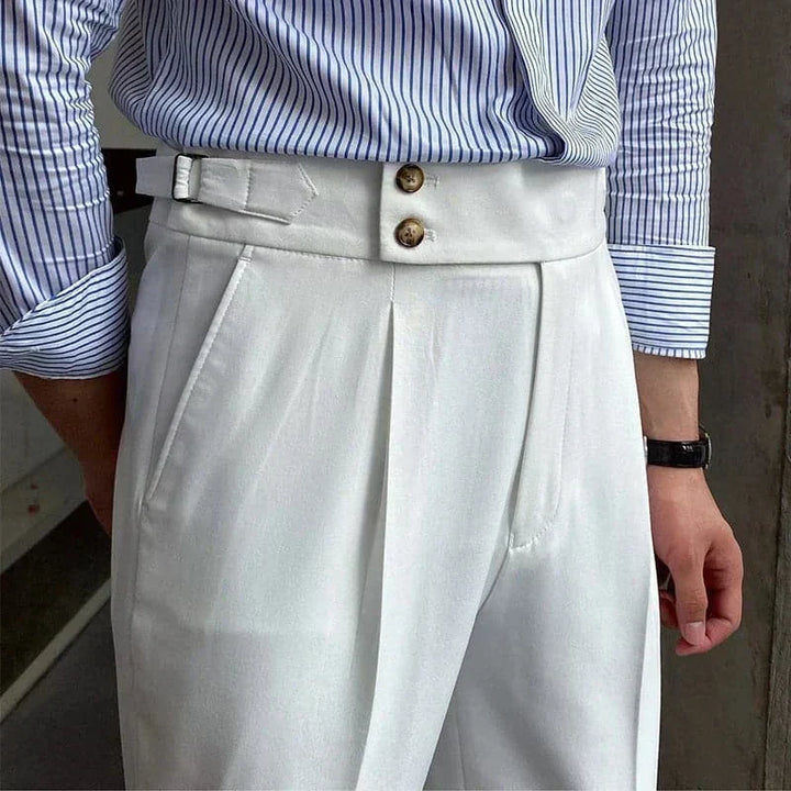 Italienische Anzughose mit Doppelknöpfen