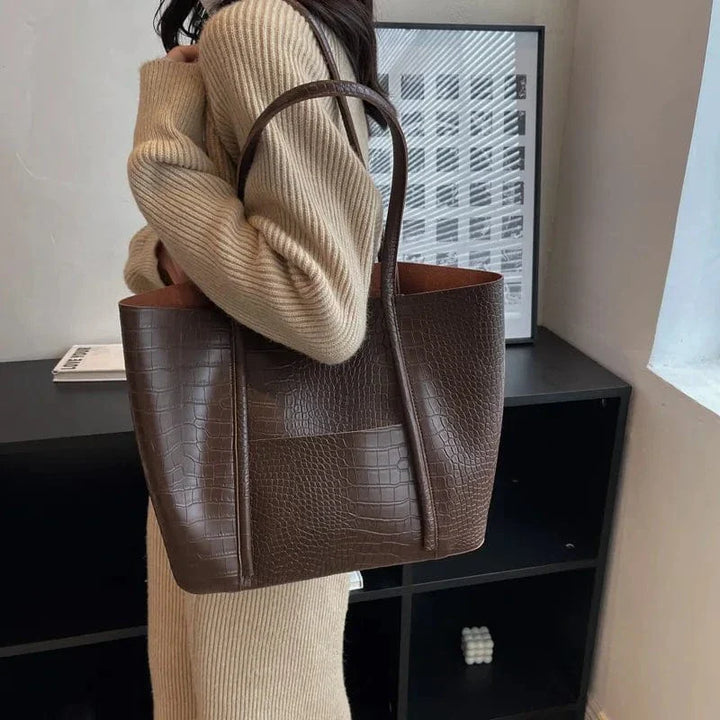 Betina – Croco Struktur Schultertasche