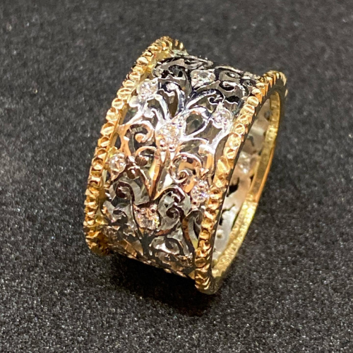 Vintage Zirkonia-Ring mit Besonderen Details