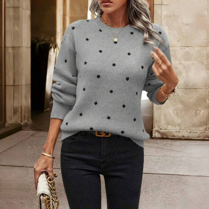 Nina – Gepunkteter Strickpullover