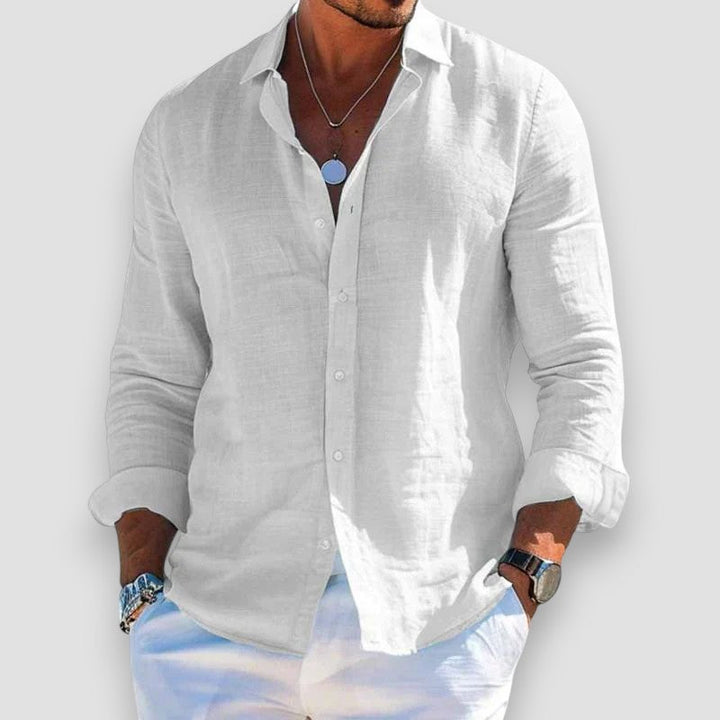 Henrik – Luftiges Freizeithemd mit Knopfleiste