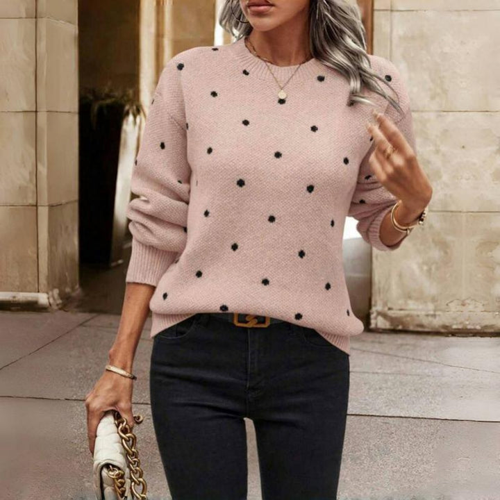 Nina – Gepunkteter Strickpullover