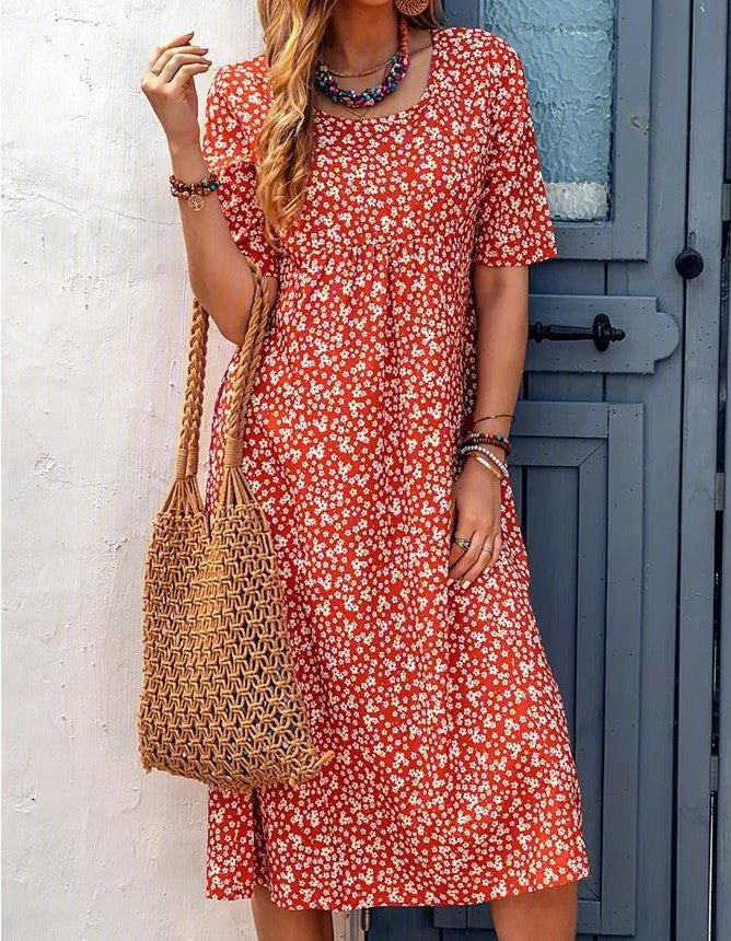 Arlise – Bedrucktes Boho-Midikleid