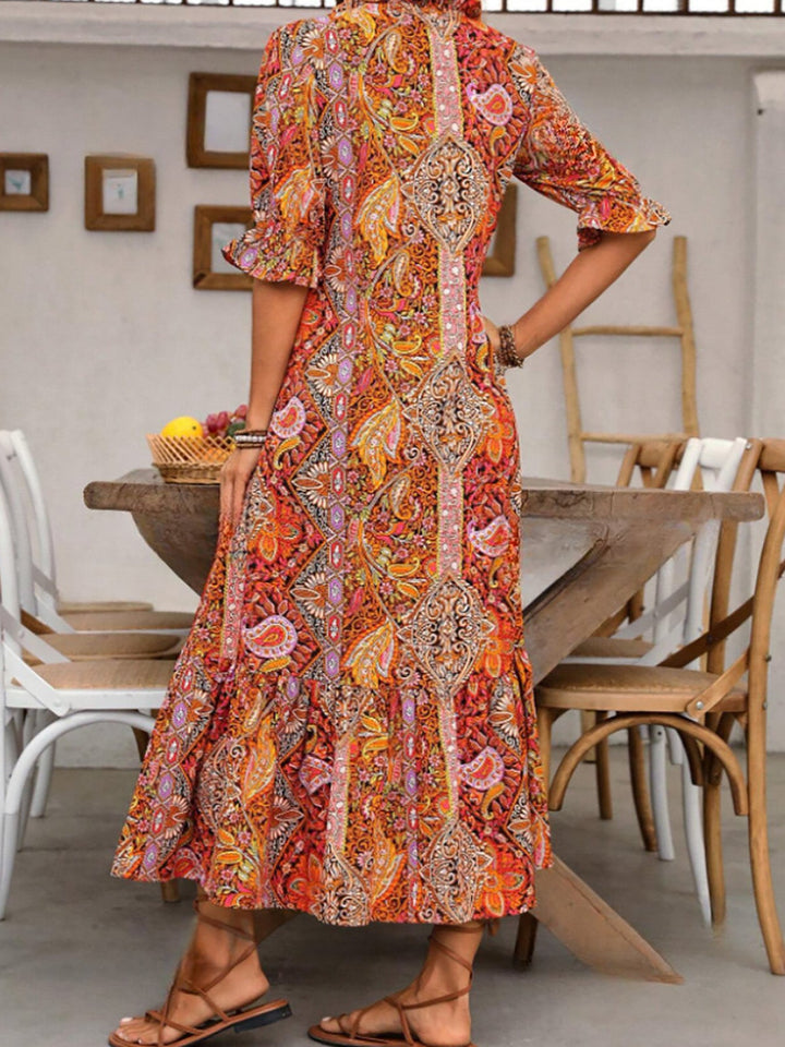 Averie – Bedrucktes Boho-Midikleid