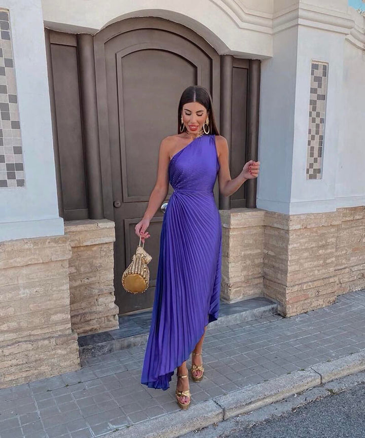 Hilmara – One-Shoulder Midikleid