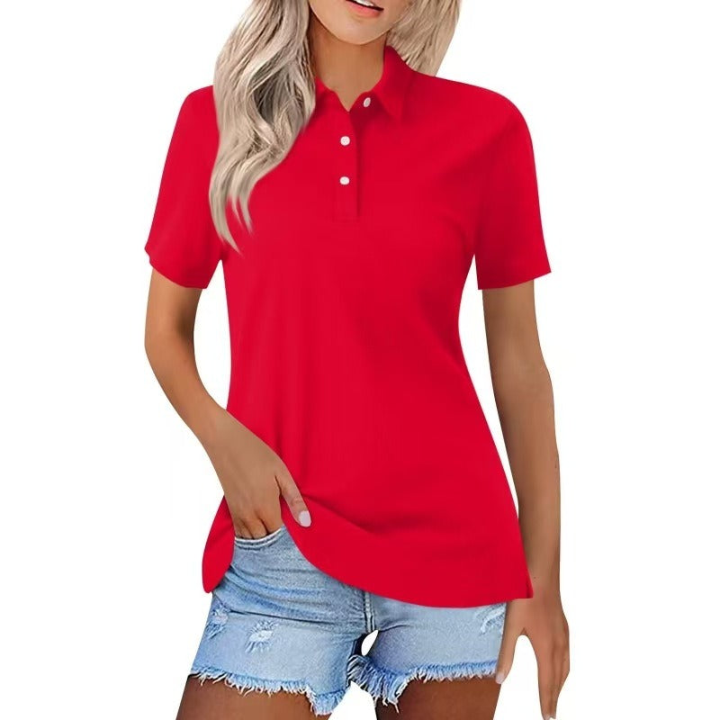 Priscella – Klassisches Polo-Top mit Knöpfen