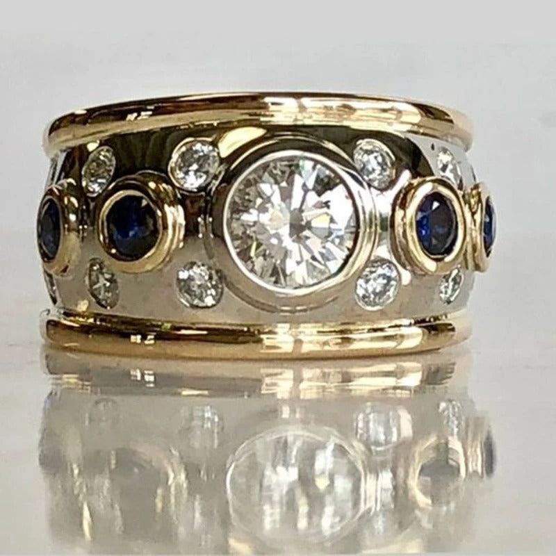 Vintage Alter Goldring mit Zirkonia