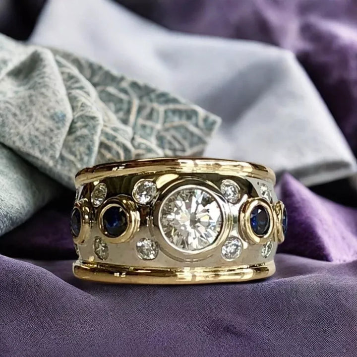 Vintage Alter Goldring mit Zirkonia