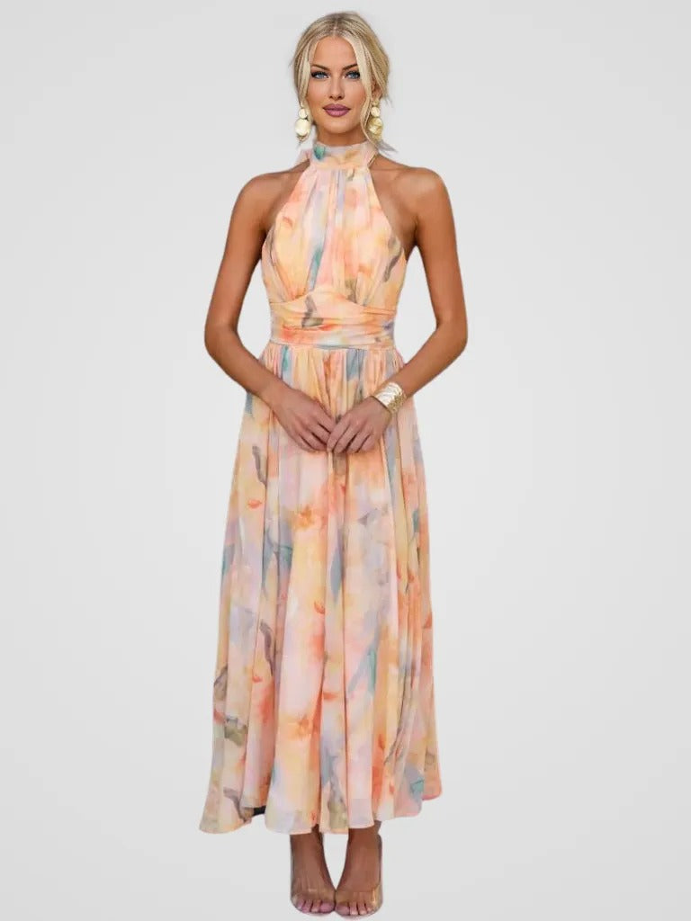 Mirella – Halsnacken-Maxikleid