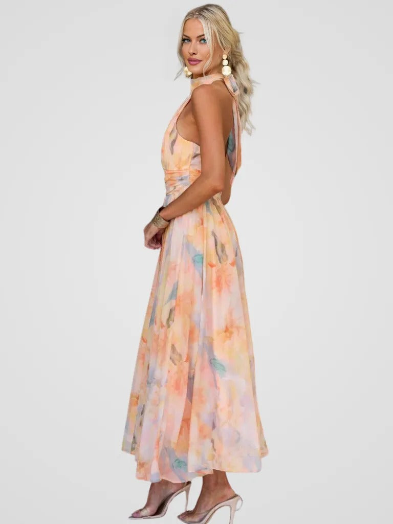 Mirella – Halsnacken-Maxikleid