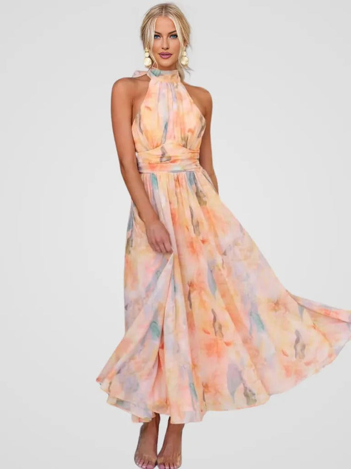 Mirella – Halsnacken-Maxikleid