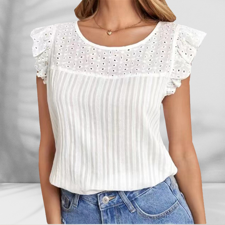 EMELY™ | Sommer-Top mit Rüschenärmeln