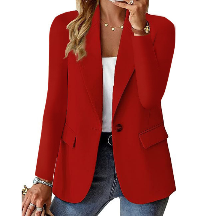 Greta – Strukturierter Blazer mit Ein-Knopf-Design