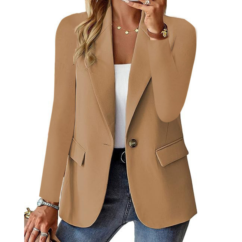 Greta – Strukturierter Blazer mit Ein-Knopf-Design