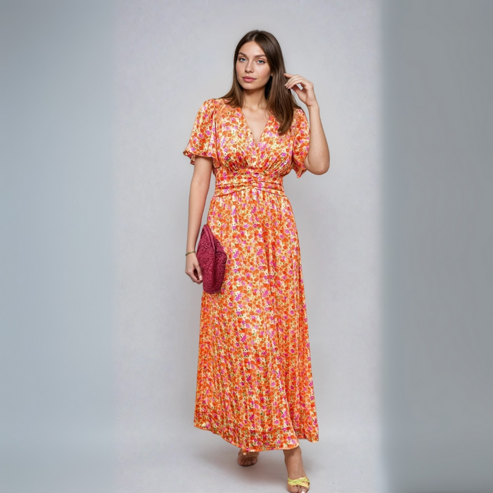 Xabrina – Maxikleid mit Empire-Taille und Blumenmuster