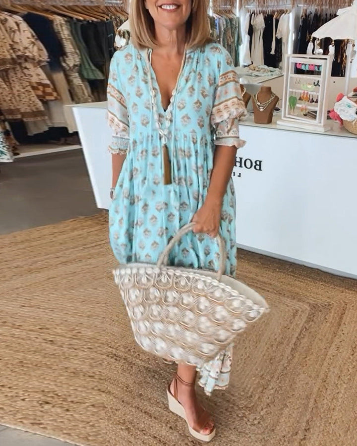 Airyn – Bohemian Stufen-Maxikleid