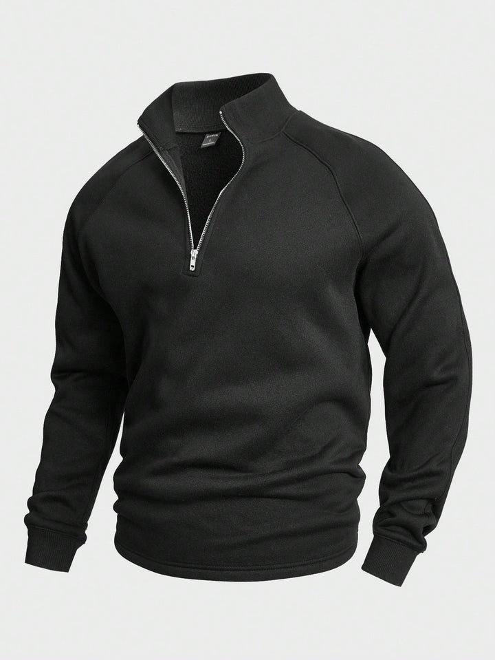 Miveno – Viertelreißverschluss-Sweatshirt